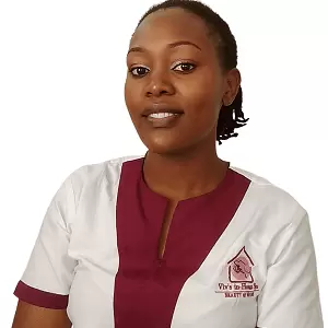 Vivian Nyaga, a mobile massage, waxing and beauty therapist  and founder of Viv's in-Houz spa in Nairobi