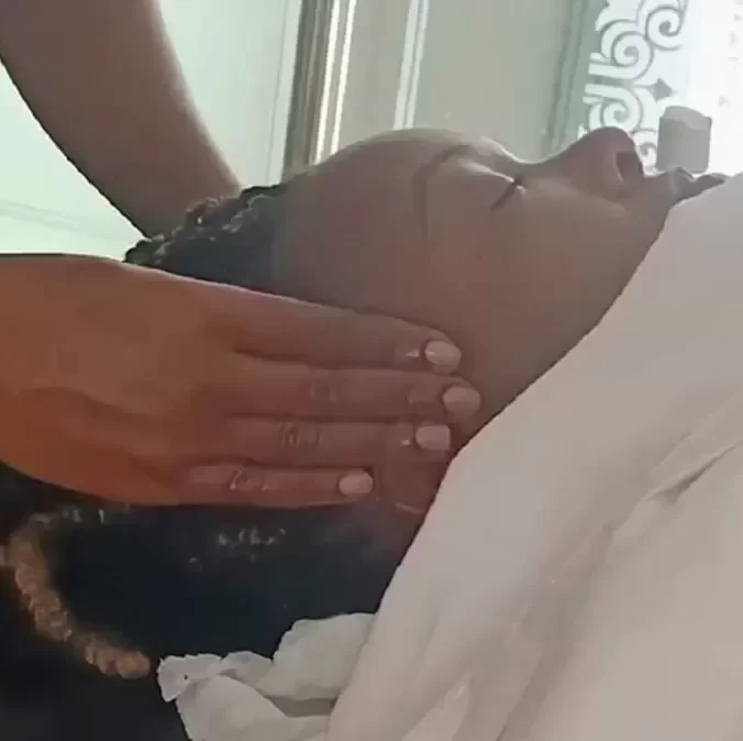 Head massage by Viv's in-Houz spa, a mobile wellness spa in Nairobi